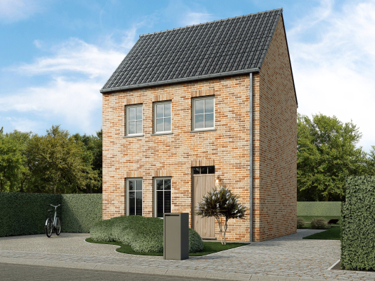 Render voorgevel Iberische Tjiftjaf AVL Woningbouw