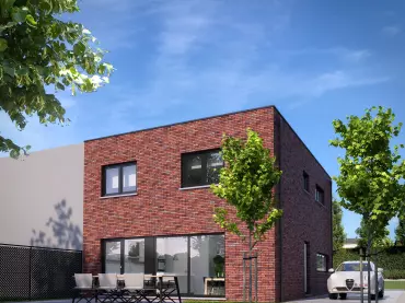 Nieuwbouwwoning, Astridlaan Heusden-Zolder, halfopen bebouwing