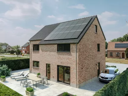 Nieuwbouwwoning, Eikendreef Wuustwezel, open bebouwing Diamantvink