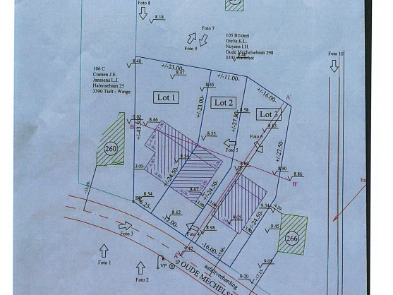 Verkavelingsplan Oude Mechelbaan Langdorp, halfopen bebouwing