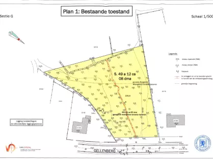 Verkavelingsplan Gellenberg Lubbeek, open bebouwing