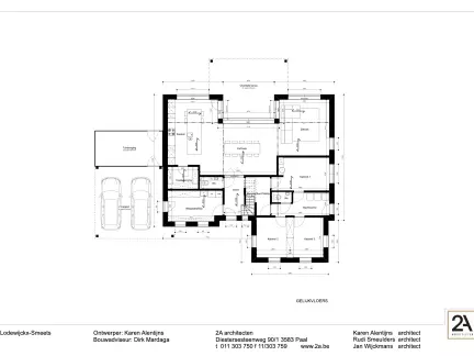 Grondplan, open bebouwing, scholekster